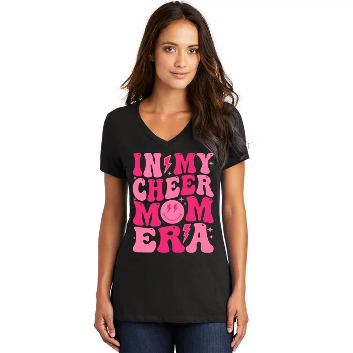 In My Cheer Mom Era (On Back) Women's V-Neck T-Shirt