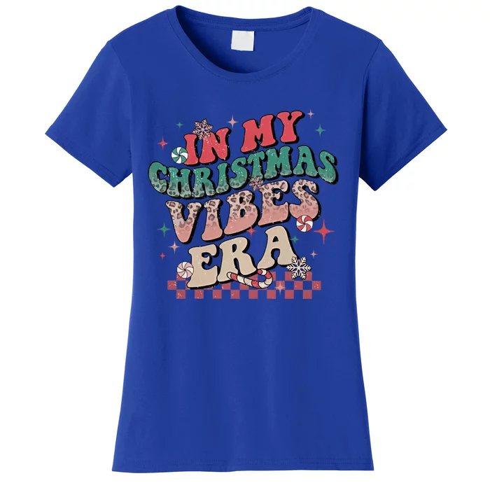 In My Christmas Vibes Era Xmas Groovy Santa Squad Holiday Gift Women's T-Shirt