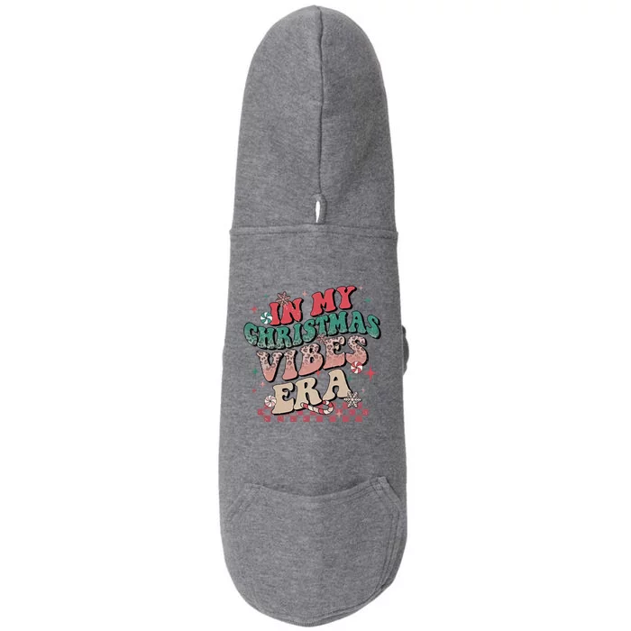 In My Christmas Vibes Era Xmas Groovy Santa Squad Holiday Gift Doggie 3-End Fleece Hoodie