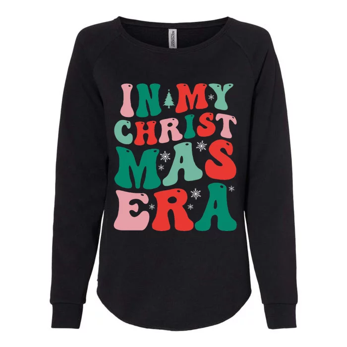 In My Christmas Era Groovy Xmas Womens California Wash Sweatshirt