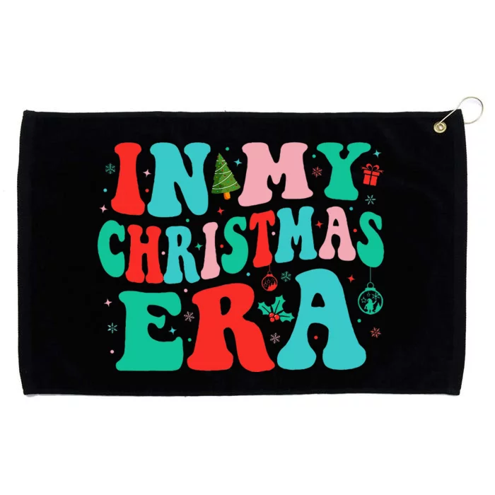 In My Christmas Era Cute Groovy Christmas Holiday Xmas Grommeted Golf Towel