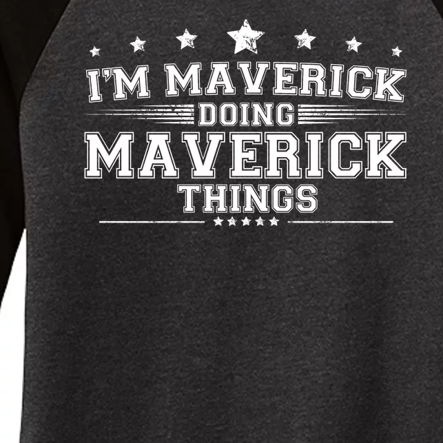 Im Maverick Doing Maverick Things Women's Tri-Blend 3/4-Sleeve Raglan Shirt