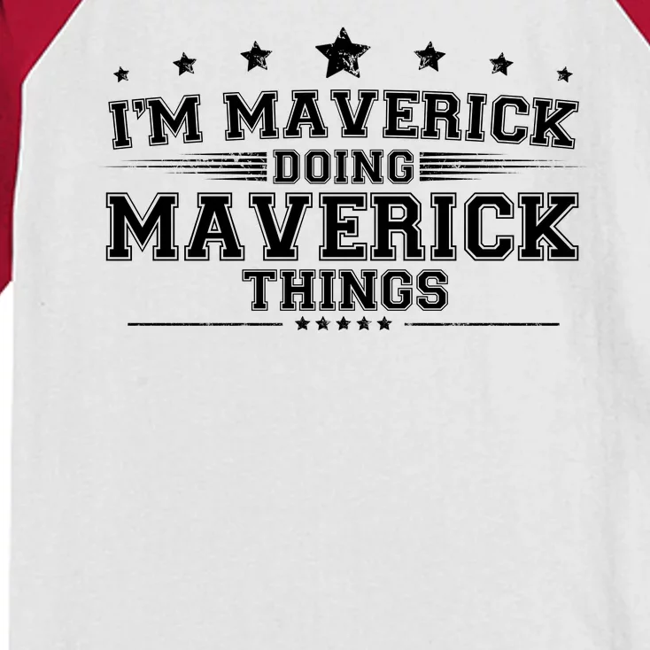 Im Maverick Doing Maverick Things Kids Colorblock Raglan Jersey