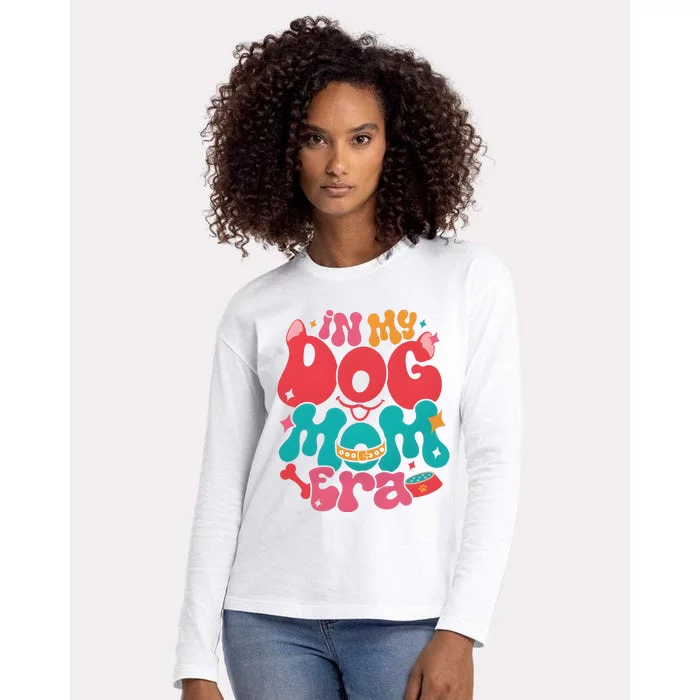 In My Dog Mom Era Funny Dog Lover Womens Cotton Relaxed Long Sleeve T-Shirt