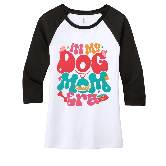 In My Dog Mom Era Funny Dog Lover Women's Tri-Blend 3/4-Sleeve Raglan Shirt