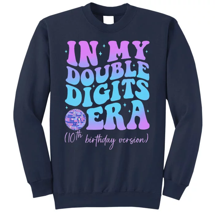 In My Double Digits Era 10th Birthday Version Groovy Retro Sweatshirt