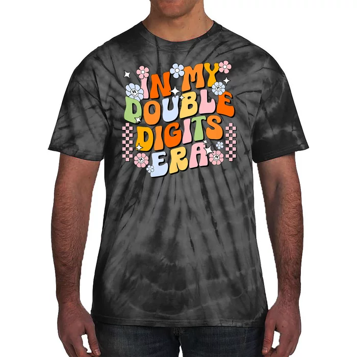 In My Double Digits Era Retro 10 Year Old 10th Birthday Girl Tie-Dye T-Shirt