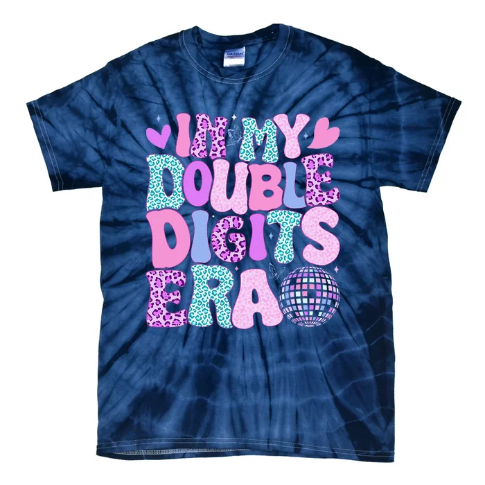 In My Double Digits Era Retro 10 Year Old 10th Birthday Girl Tie-Dye T-Shirt