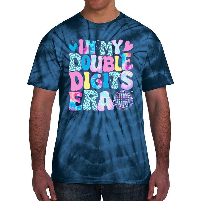 In My Double Digits Era Retro 10 Year Old 10th Birthday Girl Tie-Dye T-Shirt