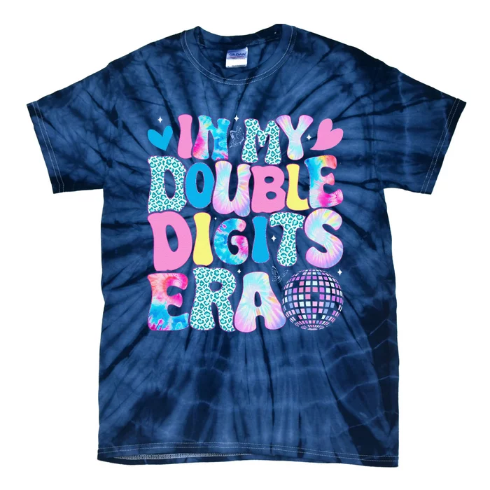 In My Double Digits Era Retro 10 Year Old 10th Birthday Girl Tie-Dye T-Shirt