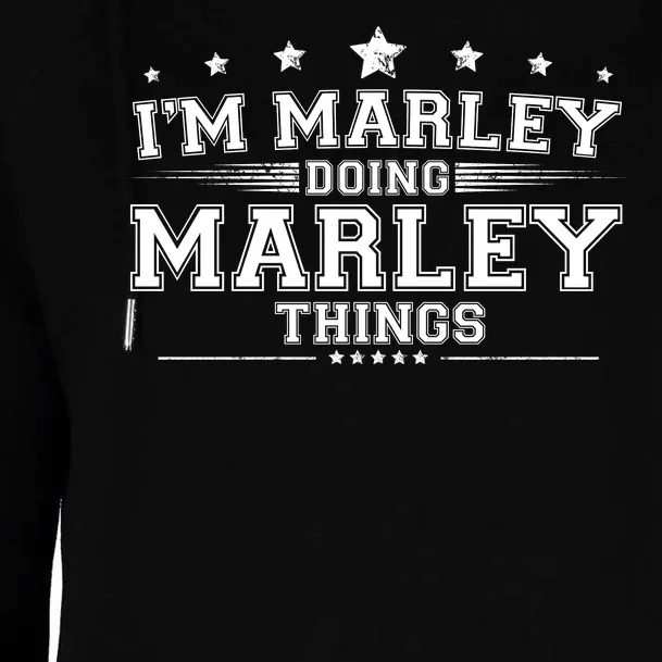 Im Marley Doing Marley Things Womens Funnel Neck Pullover Hood