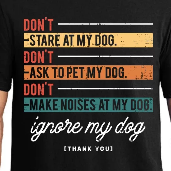 Ignore My Dog Trainer Service Dog Training Funny Saying Pajama Set