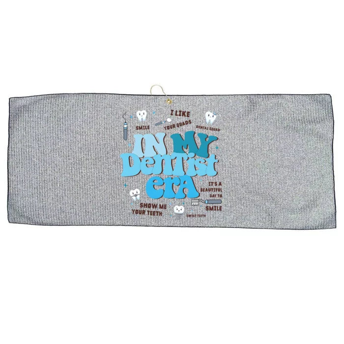 In My Dentist Era Dental Teeth Large Microfiber Waffle Golf Towel