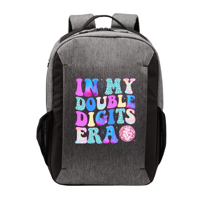 In My Double Digits Era 10 Year Old 10th Birthday Disco Vector Backpack