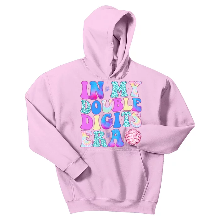 In My Double Digits Era 10 Year Old 10th Birthday Disco Kids Hoodie