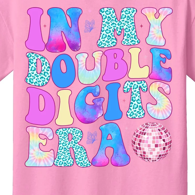 In My Double Digits Era 10 Year Old 10th Birthday Disco Kids T-Shirt