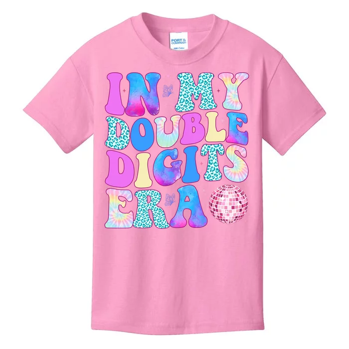 In My Double Digits Era 10 Year Old 10th Birthday Disco Kids T-Shirt