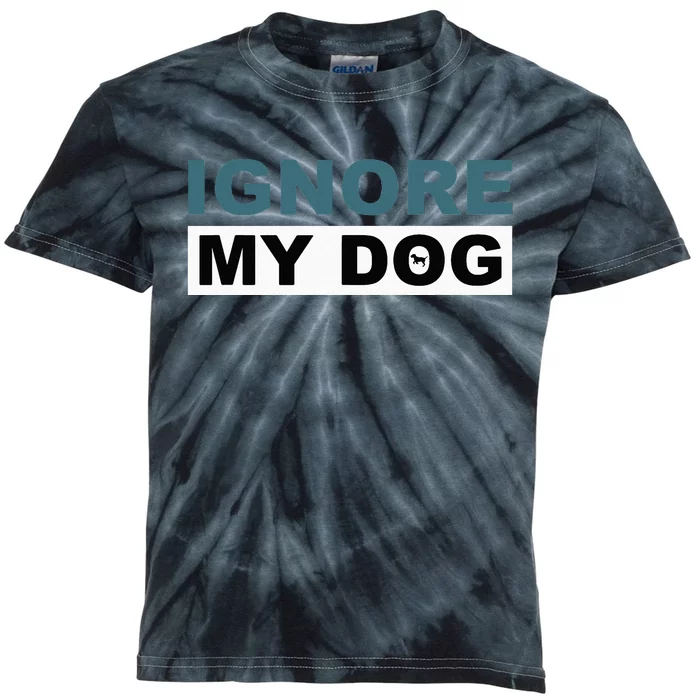 Ignore My Dog Trainer Service Dog Training Kids Tie-Dye T-Shirt