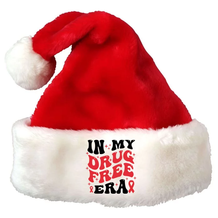 In My Drug Free Era Red Ribbon Week Premium Christmas Santa Hat