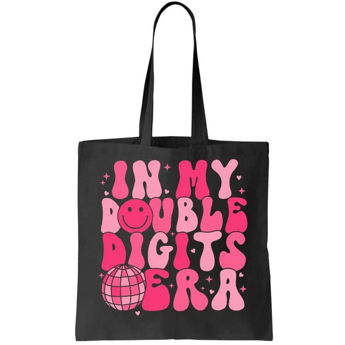 In My Double Digits Era Happy 10th Birthday Groovy Girl Tote Bag