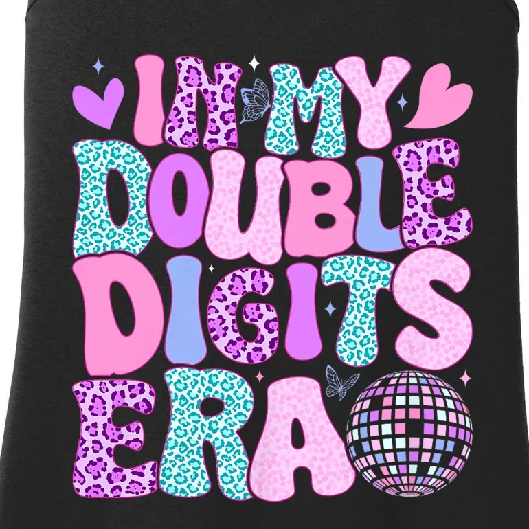 In My Double Digits Era Retro 10 Year Old 10th Birthday Girl Ladies Essential Tank