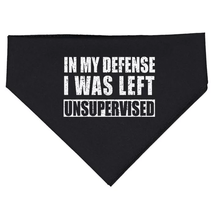 In My Defense I Was Left Unsupervised USA-Made Doggie Bandana