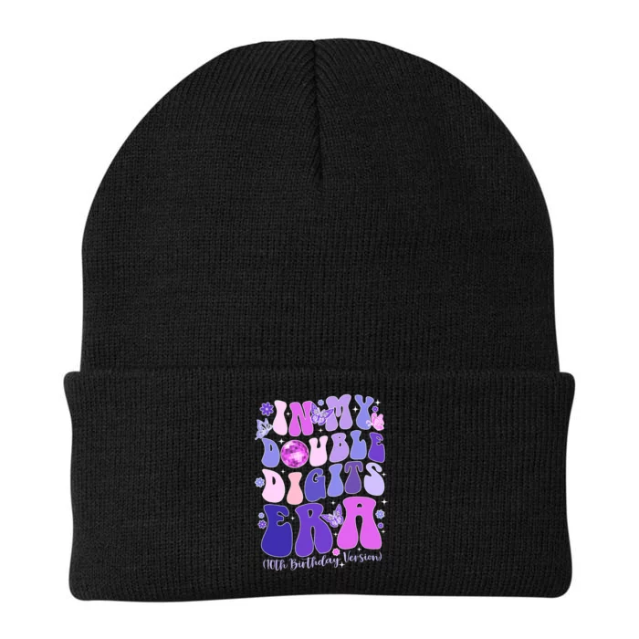 In My Double Digits Era Girls 10th Birthday Knit Cap Winter Beanie