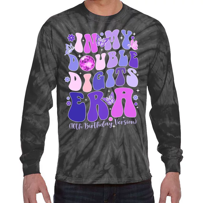 In My Double Digits Era Girls 10th Birthday Tie-Dye Long Sleeve Shirt