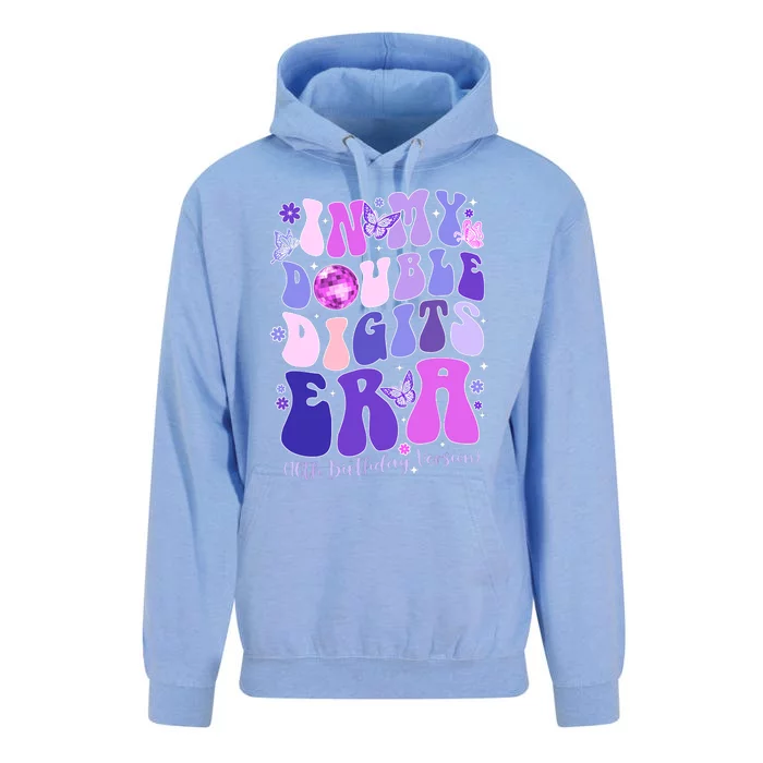 In My Double Digits Era Girls 10th Birthday Unisex Surf Hoodie