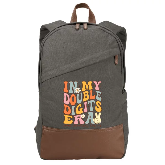 In My Double Digits Era 10th Birthday Cotton Canvas Backpack