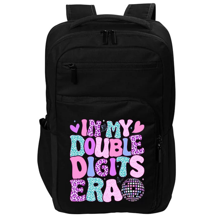 In My Double Digits Era Retro 10 Year Old 10th Birthday Impact Tech Backpack