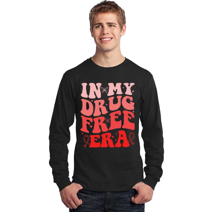 In My Drugs Free Era Funny Red Ribbon Week Awareness Tall Long Sleeve T-Shirt