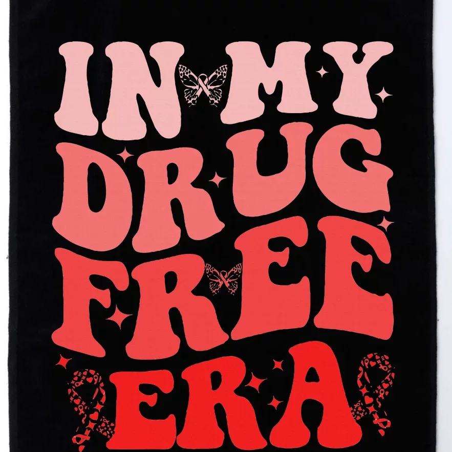 In My Drugs Free Era Funny Red Ribbon Week Awareness Platinum Collection Golf Towel