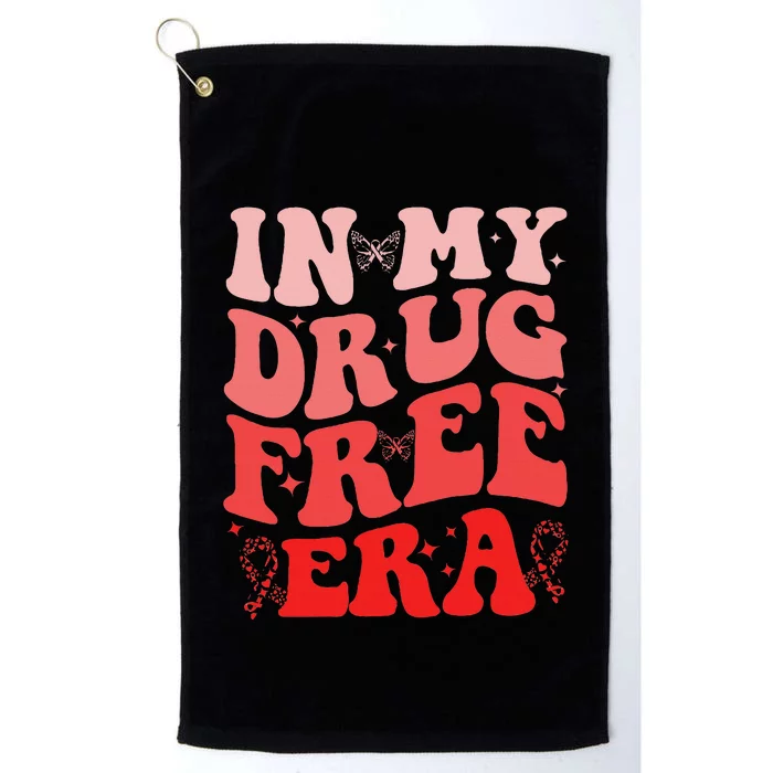 In My Drugs Free Era Funny Red Ribbon Week Awareness Platinum Collection Golf Towel