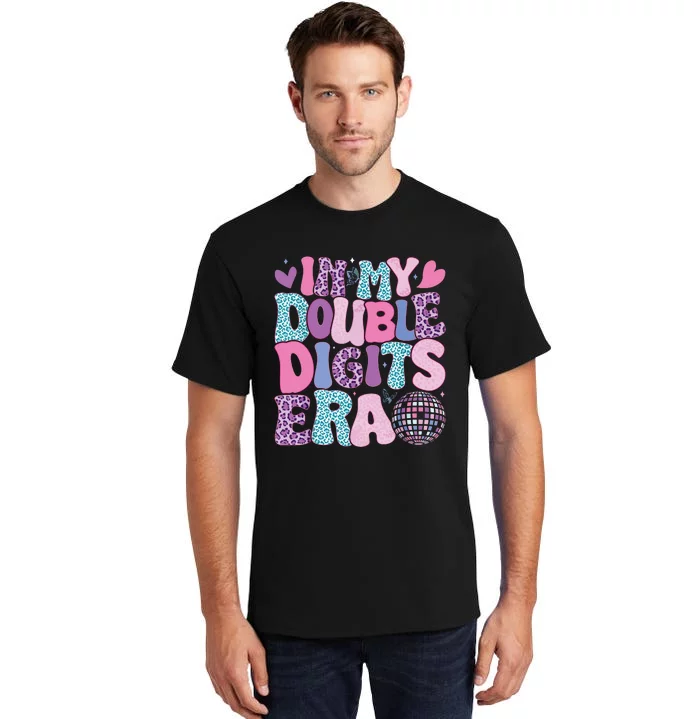 In My Double Digits Era Retro 10 Year Old 10th Birthday Girl Tall T-Shirt