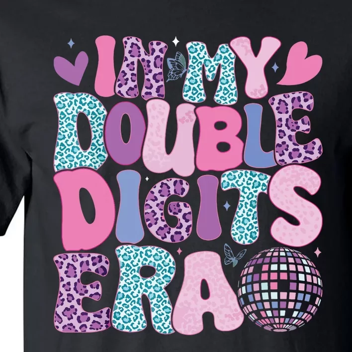 In My Double Digits Era Retro 10 Year Old 10th Birthday Girl Tall T-Shirt