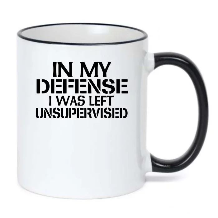 In My Defense I Was Left Unsupervised Costune For Fun Time Black Color Changing Mug