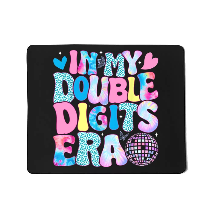 In My Double Digits Era Retro 10 Year Old 10th Birthday Girl Mousepad