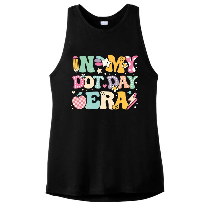 In My Dot Day Era Funny Happy Dot Day 2024 Ladies Tri-Blend Wicking Tank