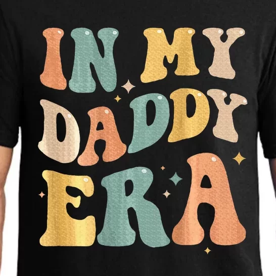 In My Daddy Era Lover Groovy Retro Papa Fathers Day On Back Pajama Set