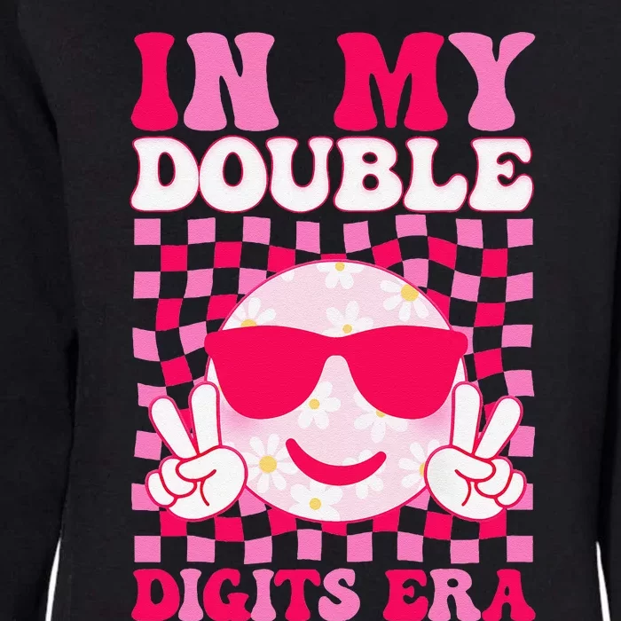 In My Double Digits Era Smile 10 Year Old 10th Birthday Girl Womens California Wash Sweatshirt