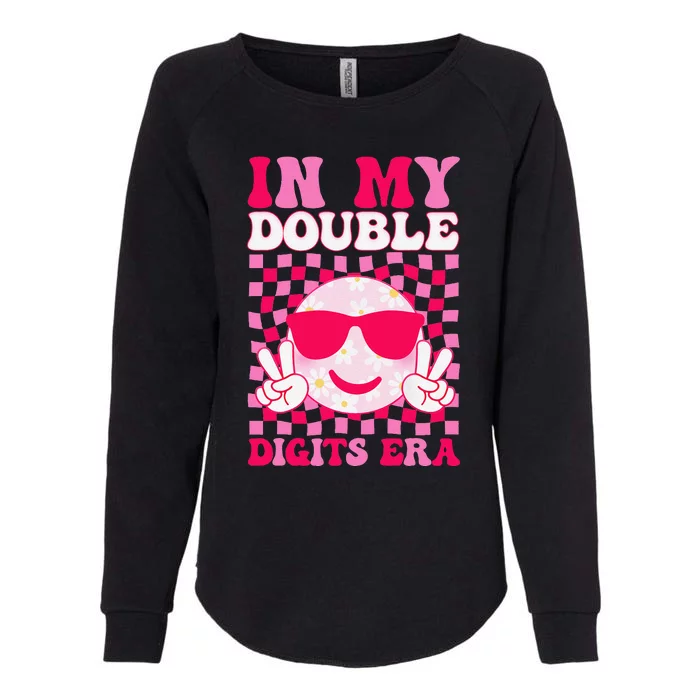 In My Double Digits Era Smile 10 Year Old 10th Birthday Girl Womens California Wash Sweatshirt