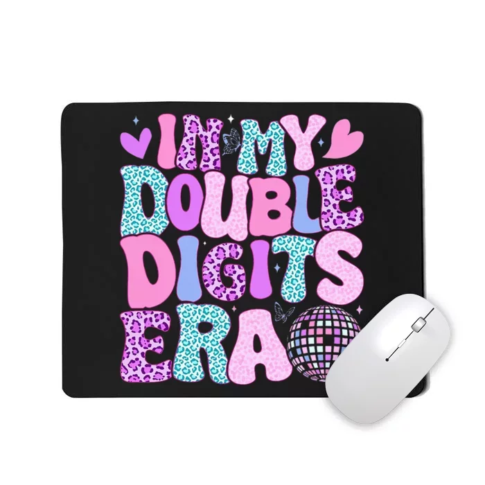 In My Double Digits Era Retro 10 Year Old 10th Birthday Mousepad