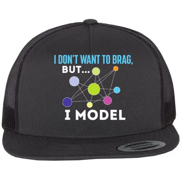 I Model Data Science Statistics Data Analyst Data Modeling Flat Bill Trucker Hat