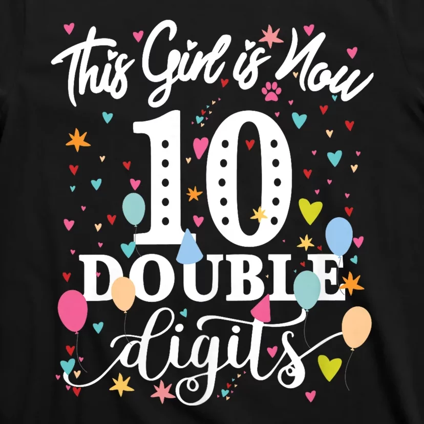 In My Double Digits Era Retro 10 Year Old 10th Birthday Girl T-Shirt