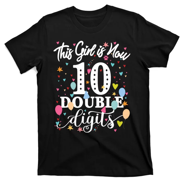 In My Double Digits Era Retro 10 Year Old 10th Birthday Girl T-Shirt