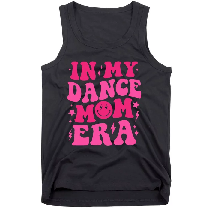 In My Dance Mom Era Groovy Sports Dance Mom Sweat Tank Top