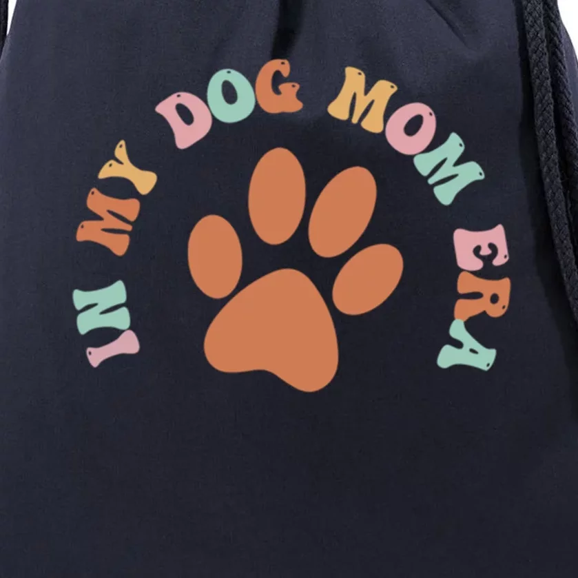 In My Dog Mom Era Groovy Mothers Day Mom Life 2 Side Gift Drawstring Bag