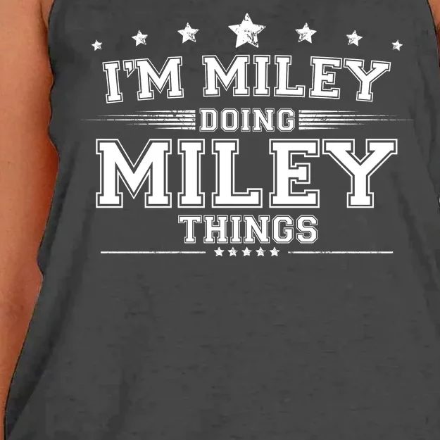 Im Miley Doing Miley Things Women's Knotted Racerback Tank