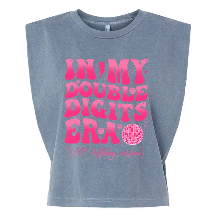 In My Double Digits Era 10th Birthday Girl 10 Year Old Garment-Dyed Women's Muscle Tee